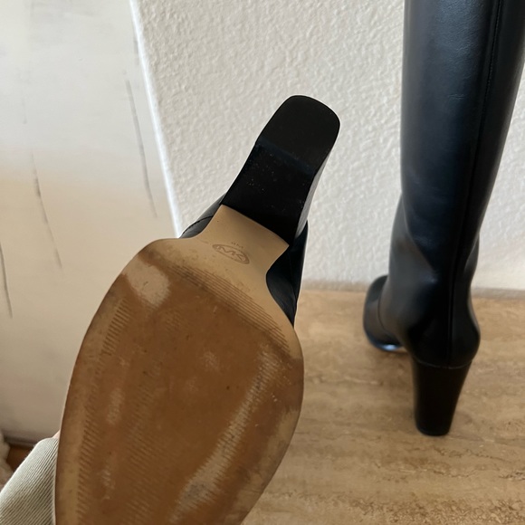Michael Kors SG17F Tall Leather Boots Black - Picture 13 of 13